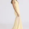 Raphaella Butter Yellow Keyhole Maxi-Kleid Raphaella Butter Yellow Keyhole Maxi-Kleid
