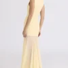 Raphaella Butter Yellow Keyhole Maxi-Kleid Raphaella Butter Yellow Keyhole Maxi-Kleid