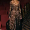Raquel – Schwarzes Midi-Korsetts-Kleid aus Spitze