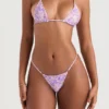 Ravello Bikini-Unterteil mit violetten Blumen Ravello Bikini-Unterteil mit violetten Blumen