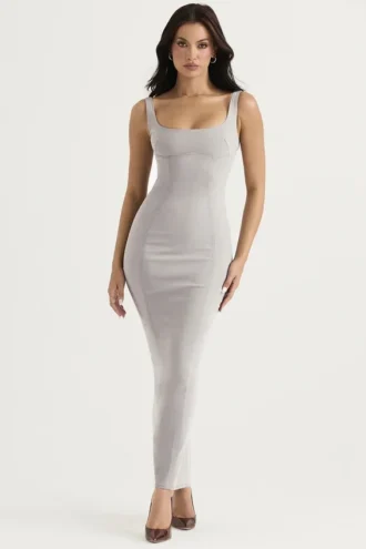 Rea Smoke Bodycon-Maxikleid