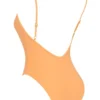 Rhodes Hellorangefarbene Plunge-Bademode Rhodes Hellorangefarbene Plunge-Bademode