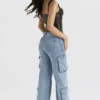 Ria Blue Washed Utility Jeans Ria Blue Washed Utility Jeans