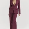 Rivi Weinrote Hose mit geradem Bein Rivi Weinrote Hose mit geradem Bein