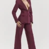 Rivi Weinrote Hose mit geradem Bein Rivi Weinrote Hose mit geradem Bein