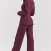 Rivi Weinrote Hose mit geradem Bein Rivi Weinrote Hose mit geradem Bein