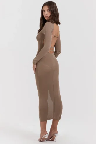 Roberta Tan Strick-Midi-Kleid