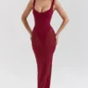 Robina Weinrot Stretch-Mesh-Maxikleid Robina Weinrot Stretch-Mesh-Maxikleid