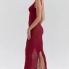 Robina Weinrot Stretch-Mesh-Maxikleid Robina Weinrot Stretch-Mesh-Maxikleid