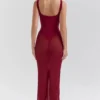 Robina Weinrot Stretch-Mesh-Maxikleid Robina Weinrot Stretch-Mesh-Maxikleid