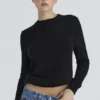 Rochelle Schwarzer Pullover aus Kaschmir und Wolle mit Rundhalsausschnitt Rochelle Schwarzer Pullover aus Kaschmir und Wolle mit Rundhalsausschnitt