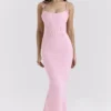 Romola Rosa Stretch-Mesh-Maxikleid mit Schmetterlingsmuster Romola Rosa Stretch-Mesh-Maxikleid mit Schmetterlingsmuster