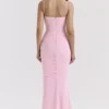 Romola Rosa Stretch-Mesh-Maxikleid mit Schmetterlingsmuster Romola Rosa Stretch-Mesh-Maxikleid mit Schmetterlingsmuster
