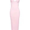 Romy Pink Mesh Bodycon-Maxikleid Romy Pink Mesh Bodycon-Maxikleid