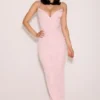 Romy Pink Mesh Bodycon-Maxikleid Romy Pink Mesh Bodycon-Maxikleid
