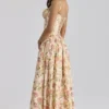 Rona Maxikleid aus Baumwolle mit Warm-Rose-Print Rona Maxikleid aus Baumwolle mit Warm-Rose-Print