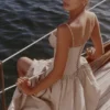 Rona Taupe Baumwoll-Korsetts-Maxikleid Rona Taupe Baumwoll-Korsetts-Maxikleid