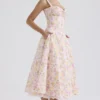 Rosalee Rosa Wiesenmuster-Baumwoll-Bustier-Sommerkleid Rosalee Rosa Wiesenmuster-Baumwoll-Bustier-Sommerkleid