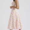 Rosalee Rosa Wiesenmuster-Baumwoll-Bustier-Sommerkleid Rosalee Rosa Wiesenmuster-Baumwoll-Bustier-Sommerkleid