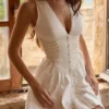 Rosalina Weißes Baumwoll-Minikleid mit Schnürung Rosalina Weißes Baumwoll-Minikleid mit Schnürung