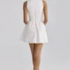 Rosalina Weißes Baumwoll-Minikleid mit Schnürung Rosalina Weißes Baumwoll-Minikleid mit Schnürung