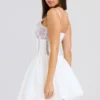 Rosaria Weißes Baumwoll-Korsetts-Minikleid