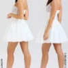 Rosaria Weißes Baumwoll-Korsetts-Minikleid