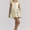 Rosie Minikleid aus Baumwolle mit Zitronen- und Rosenprint Rosie Minikleid aus Baumwolle mit Zitronen- und Rosenprint