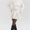 Cressida Cremefarbener Pullover aus schwerer Strickmischung aus Wolle und Kaschmir Cressida Cremefarbener Pullover aus schwerer Strickmischung aus Wolle und Kaschmir