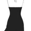 Rossella Schwarzes Minikleid mit Rüschen Rossella Schwarzes Minikleid mit Rüschen