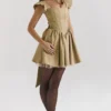 Saasha Gold Jacquard Minikleid Saasha Gold Jacquard Minikleid
