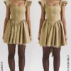 Saasha Gold Jacquard Minikleid Saasha Gold Jacquard Minikleid