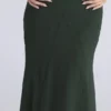 Sacha Maxikleid aus georgette in Waldgrün mit Einsätzen Sacha Maxikleid aus georgette in Waldgrün mit Einsätzen