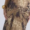 Sacha Maxikleid aus Georgette mit Leopardenmuster und Einsätzen – Limited Edition Sacha Maxikleid aus Georgette mit Leopardenmuster und Einsätzen – Limited Edition