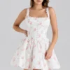 Sade Rose Print Stretch-Baumwoll-Minikleid Sade Rose Print Stretch-Baumwoll-Minikleid