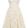Saige Vintage-Minikleid in Creme mit Blumenmuster