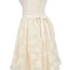 Saige Vintage-Minikleid in Creme mit Blumenmuster