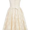 Saige Vintage-Minikleid in Creme mit Blumenmuster