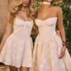 Serenita Vintage-Minikleid in Creme mit Blumenmuster Serenita Vintage-Minikleid in Creme mit Blumenmuster