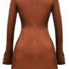 Sakina Mini-Kleid aus kupferfarbenem Satin