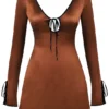 Sakina Mini-Kleid aus kupferfarbenem Satin