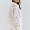 Samah Weißes Baumwoll-Hemd mit Broderie Anglaise Samah Weißes Baumwoll-Hemd mit Broderie Anglaise