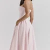 Samaria Ballerina Pink Twill Korsetts-Midi-Kleider Samaria Ballerina Pink Twill Korsetts-Midi-Kleider