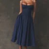Samaria French Navy Korsett-Sommerkleid Samaria French Navy Korsett-Sommerkleid