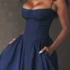 Samaria French Navy Korsett-Sommerkleid Samaria French Navy Korsett-Sommerkleid