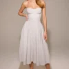 Samaria Midi-Korsetts-Kleid in Taubengrau Samaria Midi-Korsetts-Kleid in Taubengrau