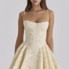 Samaria Mini-Kleid aus Baumwolle mit Zitronen-Blumenprint