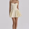 Samaria Mini-Kleid aus Baumwolle mit Zitronen-Blumenprint