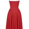 Samaria – Rotes Midi-Kleid mit Raffungen Samaria – Rotes Midi-Kleid mit Raffungen