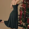 Samaria smaragdgrünes Midi-Korsetts-Kleid Samaria smaragdgrünes Midi-Korsetts-Kleid